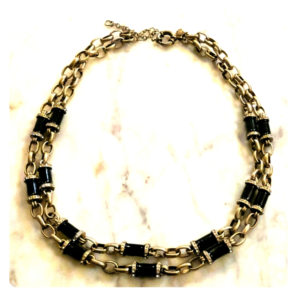 JCrew Statement Necklace Brasstone